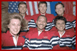 Crew members pose for the traditional in-space crew portrait.